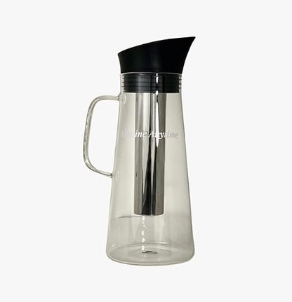 Alkaline Water Filter Pitcher with Infuser, Glass Pitcher with Lid 1.5L | 9.5 pH Alkaline Filters | Tea Pitcher | Borosilicate Glass | Infuser Pitcher (No Filter)