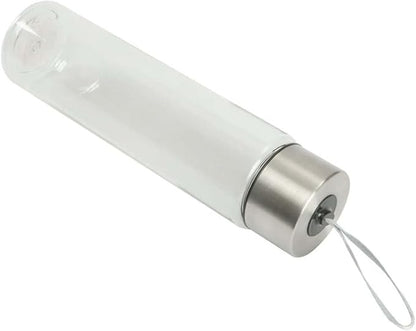 DipSip Water Bottle plastic 18 oz Stainless Steel Screw Cap Lid with Strap (Clear), 9