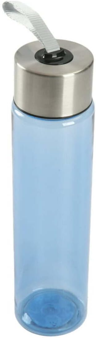 DipSip Water Bottle plastic 18 oz Stainless Steel Screw Cap Lid with Strap (Blue), 9