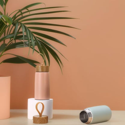 Insulated Bottle,Hot Water and Cold Beverages Last for Hours,Good for Biking,Backpacking,Camping, Office,Fits Most Car Cup Holders（280ML） (pink)