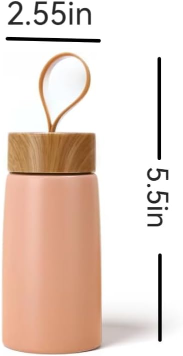 Insulated Bottle,Hot Water and Cold Beverages Last for Hours,Good for Biking,Backpacking,Camping, Office,Fits Most Car Cup Holders（280ML） (pink)