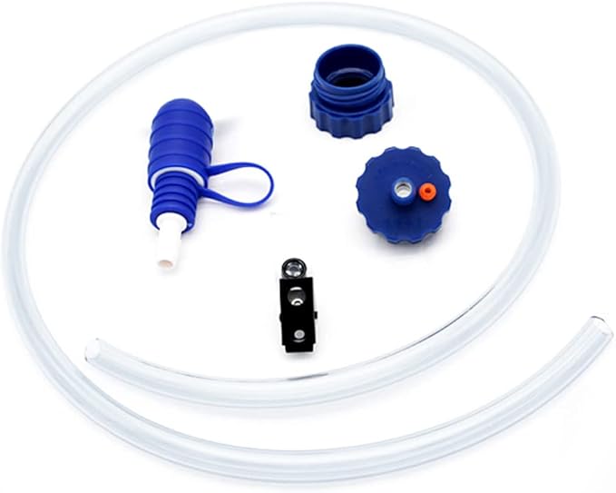 Camping Water Bag, Water Bottle Drinking Tube with Double Adapter Hydration System Drink Tube Kit for Cycling Trekking Fishing Boating Camping