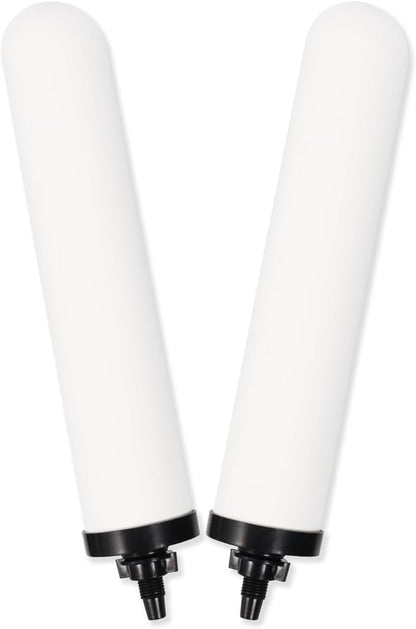 2PCS 10'' ceramic water filter Candle,10 inch water filter replacement filters with Activated Carbon for Countertop Gravity Water Filter System,Water Cooler Filtration Systems.