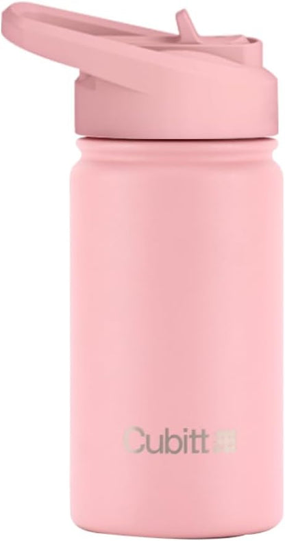 Cubitt Kids Water Bottle 14 oz with Straw Lid, Insulated Stainless Steel, Double Walled Tumbler Travel Cup, Thermo Mug, Leak Proof, Cold for up to 24 hours, Hot for up to 12 hours