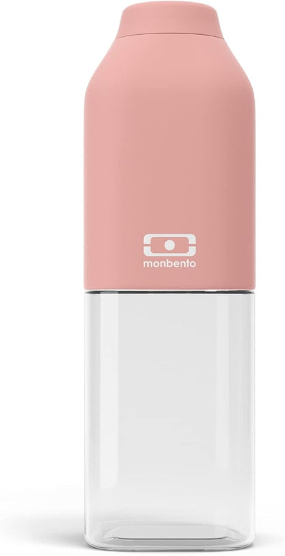 monbento - Water Bottle MB Positive M Flamingo 17 Oz - Leakproof Water Bottle Perfect for Work, Travel, Sport, or to Slip into a Handbag - BPA Free - Food Grade Safe - Pink