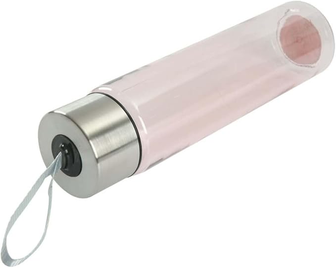 DipSip Water Bottle plastic 18 oz Stainless Steel Screw Cap Lid with Strap (Pink), 9
