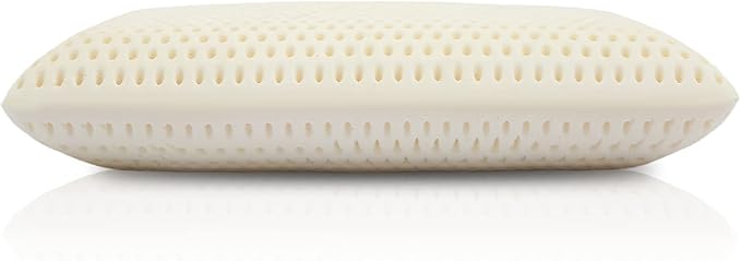 Royalisneeo 100% Talalay Latex Pillow, Medium Soft, Foam Rubber Pillow Helps Relieve Pressure,Perfect Package with Cotton Cover for Back, Stomach and Side Sleepers（Queen）