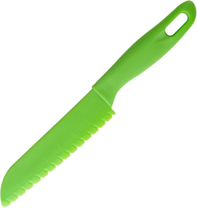 ONUPGO Knives for Kids 10 Pieces Plastic Kitchen Baking Knife Set, Montessori Kitchen Tools for Toddlers-Kids Cooking Sets, Real Kids Safe Cooking Knives in 10 Colors