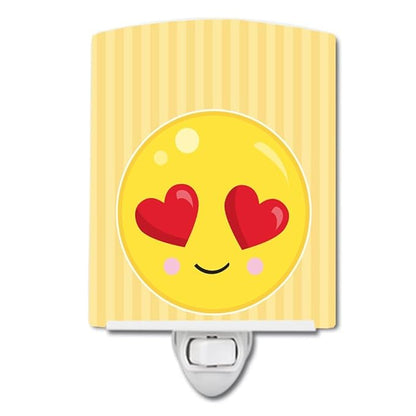 Caroline's Treasures BB8732CNL Lovey Face Ceramic Night Light Compact, UL-Certified, Ideal for Bedroom, Bathroom, Nursery, Hallway, Kitchen, 6x4x3, Multicolor