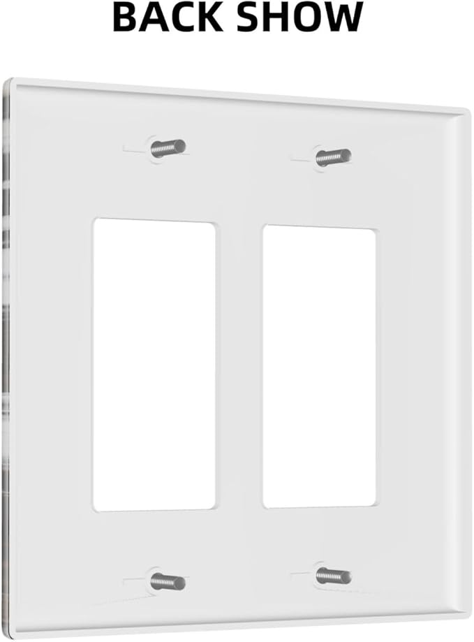 Western Farm Highland Cow Cowhide 2 Gang Rocker Decora Light Switch Cover Decorative Outlet Covers Wall Plate Electrical Faceplate Switchcovers GFCI for Farmhouse Bathroom Bedroom Living Room Decor