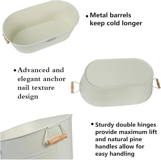 Large Ice Buckets, Banquet Ice Buckets, Cocktail Bar Ice Buckets, Home And Kitchen Beverage Beer Ice Buckets (white2)