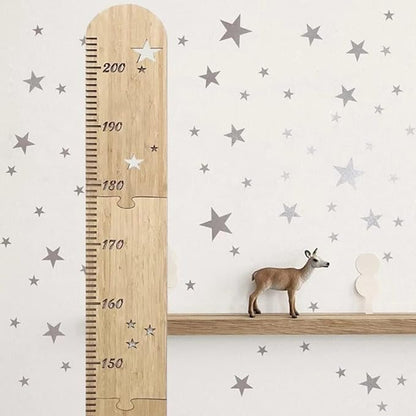 Wooden Wall Growth Chart, Kids Height Wall Chart Natural Schoolhouse Ruler, Kids Measuring Chart for Wall, Kids Nursery Wall Decor & Room Hanging Wall Decor(Wood)
