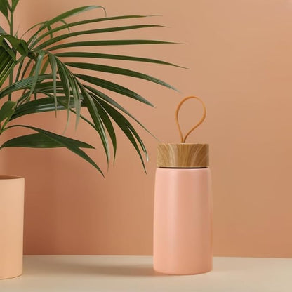 Insulated Bottle,Hot Water and Cold Beverages Last for Hours,Good for Biking,Backpacking,Camping, Office,Fits Most Car Cup Holders（280ML） (pink)