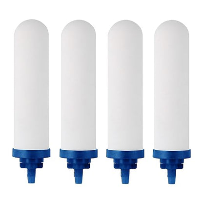 7" Ceramic Fluorine Filter, Replacement Filters for ProOne® G2.0 Filters, ProOne® Big+ or Big II Countertop Gravity Water Filter System and FACHIOO King Tank Series(Pack of 4)