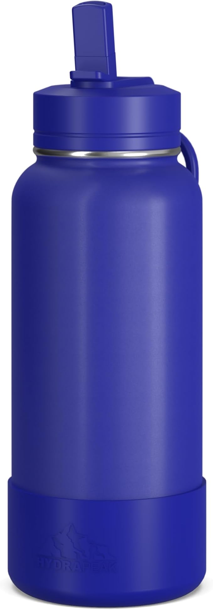 Hydrapeak 32oz Sport Insulated Water Bottle with Straw or Chug Lid, Leak & Spill Proof, Keeps Drinks Cold for 24 Hours, Hot for 12 Hours, Premium Stainless Steel Water Bottles (32oz, Saphire Blue)