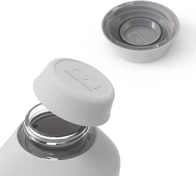 monbento - Water Bottle MB Positive M Coton 17 Oz - Leakproof Water Bottle Perfect for Work, Travel, Sport, or to Slip into a Handbag - BPA Free - Food Grade Safe - Grey