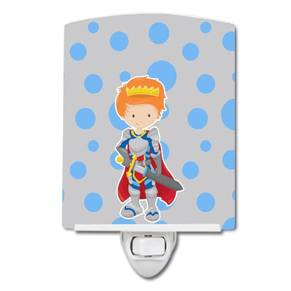 Caroline's Treasures BB8744CNL Ginger Boy Knight Ceramic Night Light Compact, UL-Certified, Ideal for Bedroom, Bathroom, Nursery, Hallway, Kitchen, 6x4x3, Multicolor