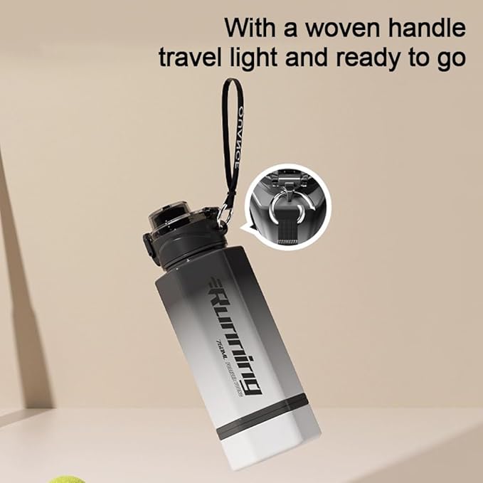 27 oz Hexagon Water Bottle, Wide Mouth Leak Proof Water bottles BPA-free Plastic Water Bottles Hexagonal Shape Water Bottle Reusable Water Bottle With Handle for Travel Fitness(Grey)