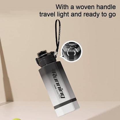 27 oz Hexagon Water Bottle, Wide Mouth Leak Proof Water bottles BPA-free Plastic Water Bottles Hexagonal Shape Water Bottle Reusable Water Bottle With Handle for Travel Fitness(Grey)