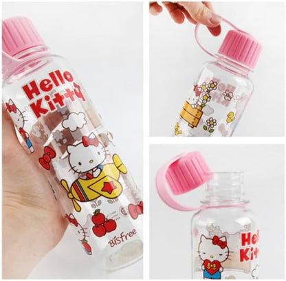 Hello Kitty 18oz (480ml) Water Bottles - 2 in One Pack - BIS & BPA Free - Aesthetic Bubble Wrap Packaging - For Indoor Outdoor Use - All Ages