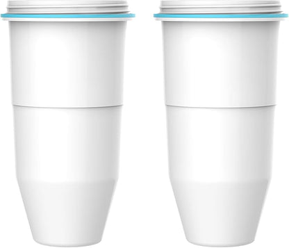 AQUA CREST NSF/ANSI 42,53&372 Certified Multiple-Stage Replacement Water Filters, Replacement for Pitcher Filters and Dispenser Filters, Reduce TDS, PFOA/PFOS, Chlorine, 2 Packs