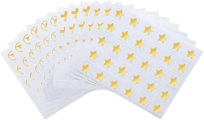 OLYCRAFT 2400pcs 4 Styles Gold Meal Stickers 0.5 Inch Food Choice Sticker No Alcohol/No Gluten/Allergie/Star Wedding Meal Indicator Stickers Kitchen Stickers for Place Card Wedding Party Supplies