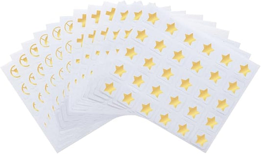 OLYCRAFT 2400pcs 4 Styles Gold Meal Stickers 0.5 Inch Food Choice Sticker No Alcohol/No Gluten/Allergie/Star Wedding Meal Indicator Stickers Kitchen Stickers for Place Card Wedding Party Supplies