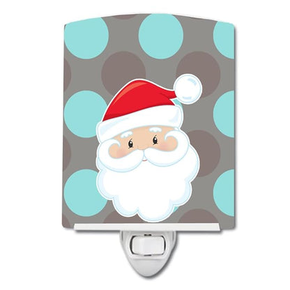 Caroline's Treasures BB8672CNL Bear on Polka Dots Ceramic Night Light Compact, UL-Certified, Ideal for Bedroom, Bathroom, Nursery, Hallway, Kitchen, 6x4x3, Multicolor