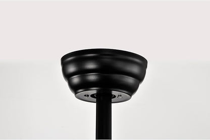 Alistair Matte Black Lighted Ceiling Fan Wooden 5-Blade with Remote