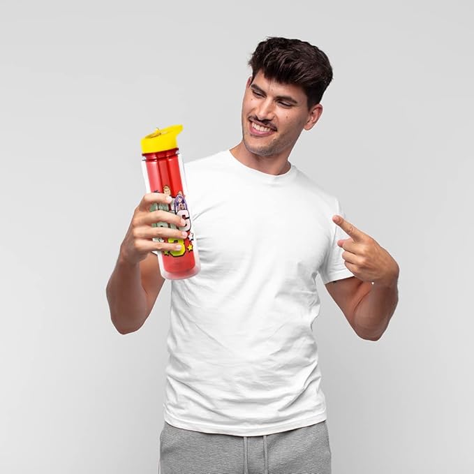 Just Funky My Hero Academia UA’s Big 3 Water Bottle | 17 Oz Plastic Water Bottle | Featuring Tamaki Amajiki, Mirio Togata, Nejire Hado | MHA | Anime Water Bottle | Kitchen Deco | Officially Licensed