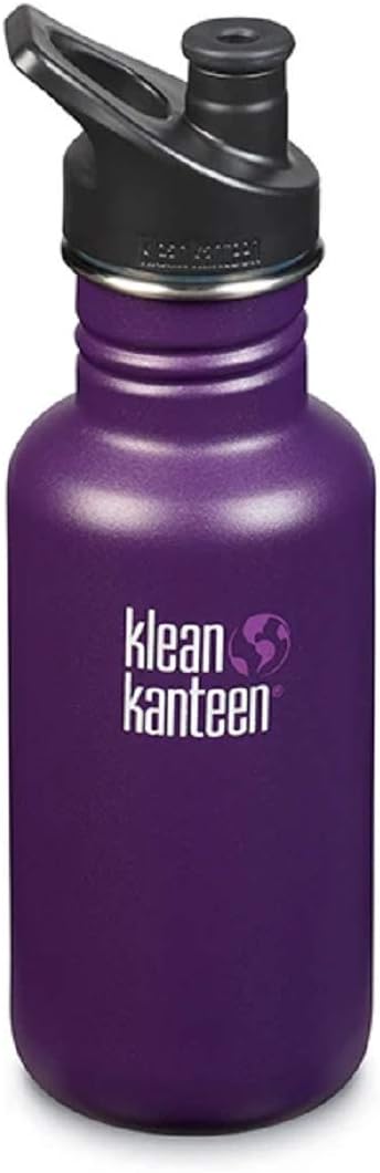 Klean Kanteen Classic Stainless Steel Singel Wall Non-Insulated Water Bottle with Sport Cap