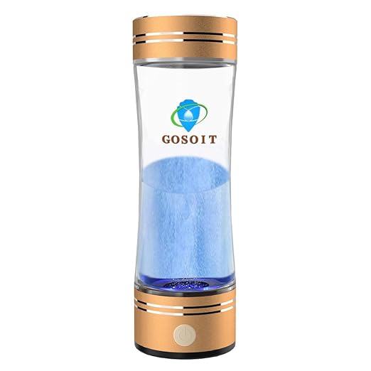 Hydrogen Water Bottle Hydrogen Alkaline Water Generator Ionizer Hydrogen Rich Water Maker Machine with SPE and PEM Technology 500ml/17Fl oz