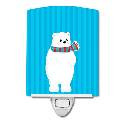 Caroline's Treasures BB8984CNL Polar Bear #2 Ceramic Night Light Compact, UL-Certified, Ideal for Bedroom, Bathroom, Nursery, Hallway, Kitchen, 6x4x3, Multicolor