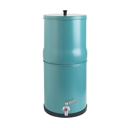 Amwater NSF/ANSI 42&372 Certification 2.25Gallon Stainless Steel Gravity-Fed Filter System,304 Stainless Steel Countertop System