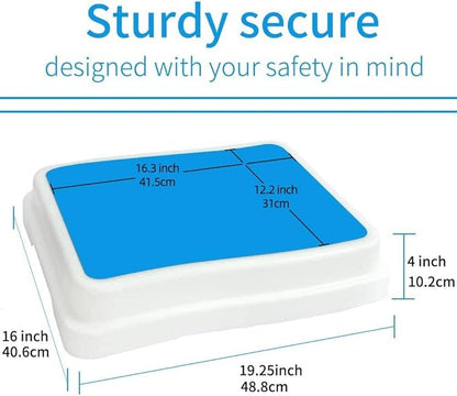 Bath Shower Step,Stackable Bathtub Non Slip Safety Step Stool, Indoor/Outdoor Handicap Wideing Hands Free Platform Medical Portable Stack-Able, for High Beds, Kitchens,Bathroom.