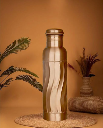 Ayurvedic Drinking Copper Water Bottle for Sports, Travel, Yoga & Everyday Use, Water Bottle for Gym, Office, Hiking, Outdoor Capacity 32 Oz (Design 6, 32 Oz)