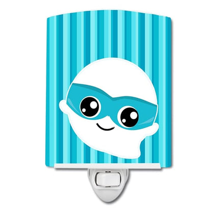 Caroline's Treasures BB6963CNL Halloween Ghost Superhero Ceramic Night Light Compact, UL-Certified, Ideal for Bedroom, Bathroom, Nursery, Hallway, Kitchen, 6x4x3, Multicolor