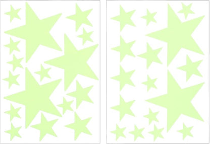 uxcell 27Pcs Glow Stars, Glow in The Dark Ceiling Stickers, Adhesive Stars Wall Decals Glowing Decal Decoration for Ceiling and Wall
