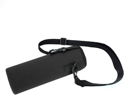 Water Bottle Holder, Water Bottle Sling Bag, Water Bottle Sleeve with Detachable Strap and Built-in Buckle, Slightly Elastic Opening can Prevent Bottle from Falling Out(Black)