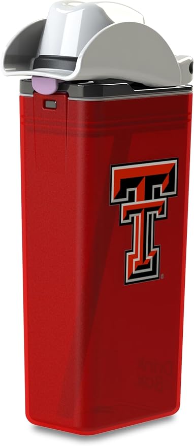 Reusable Water Bottle | Officially Licensed NCAA Sports Bottle | BPA Free | Dishwasher Safe | Red Raider | 12 oz Drink in the Box - Texas Tech