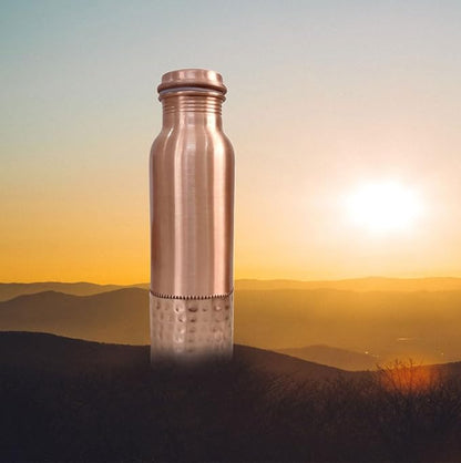 Ayurvedic Drinking Copper Water Bottle for Sports, Travel, Yoga & Everyday Use, Water Bottle for Gym, Office, Hiking, Outdoor Capacity 32 Oz (Design 11, 32 Oz)