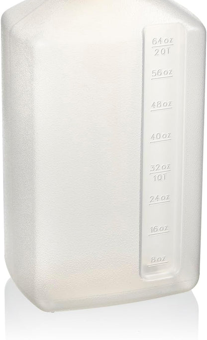 2-Quart (64 fl. oz) Water Bottle Refrigerator Shaker Bottle, Pitcher, Bottle, Engraved Measurements, Mixer Bottle, Leak Resistance, Dishwasher Safe, BPA Free, with Easy-Pour Spout