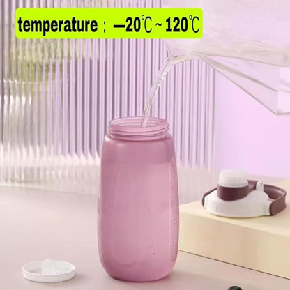 Sports Water Bottle, Plastic Water Bottle,BPA-Free,Leak-Proof, Reusable Water Bottle for School, Outdoor,Gym, Running, Hiking (Purple (33.5 OZ))