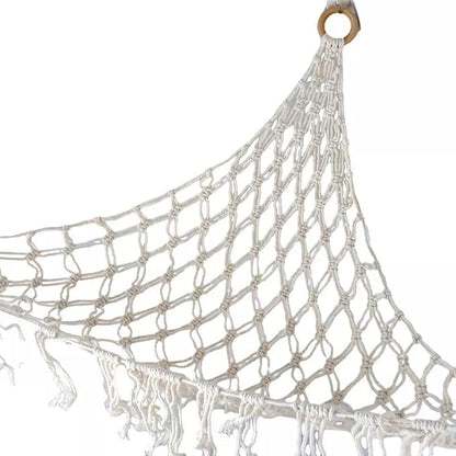 Stuffed Animal Hammock Toy Net Plush Toy Hanging Organizer with Macrame Tassels Stuffed Animal Holder Display Corner Boho Large Storage Mesh Net for Playroom Bedroom
