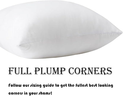 Pack of 4 Throw Pillow Inserts, 18 x 18 Square Cushion Inner Soft Fluffy Plump Stuffer Cushion Pads White Decorative Pillow Inserts (18x18 Inch (Pack of 4))