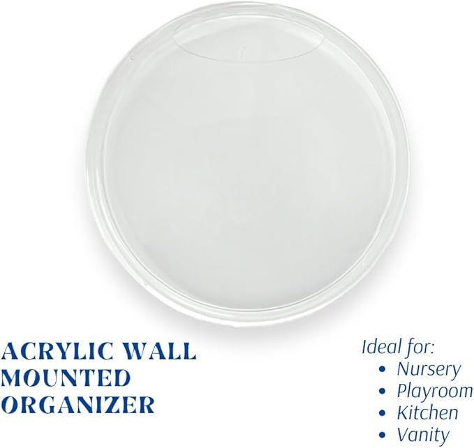 JAYKAY Acrylic Toy Dispenser & Kitchen Wall Organizer, Clear Toy Storage - Wall Mounted Round Acrylic Organizer for Coffee Pods, Packet Holder, Office Supplies Organizer (1 Style A | 1 Style B)