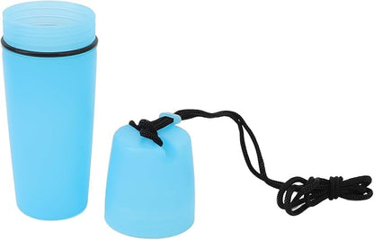 Luqeeg Kayak Container Bottle, Waterproof Container Bottle Dry Canister Container Bottle with Hook Rope Kayak Sealed Bottle for Diving Snorkeling Surfing Kayaking Boating (Blue)