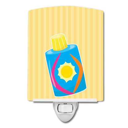 Caroline's Treasures BB8661CNL Beach Baby Girl Lotion Ceramic Night Light Compact, UL-Certified, Ideal for Bedroom, Bathroom, Nursery, Hallway, Kitchen, 6x4x3, Multicolor