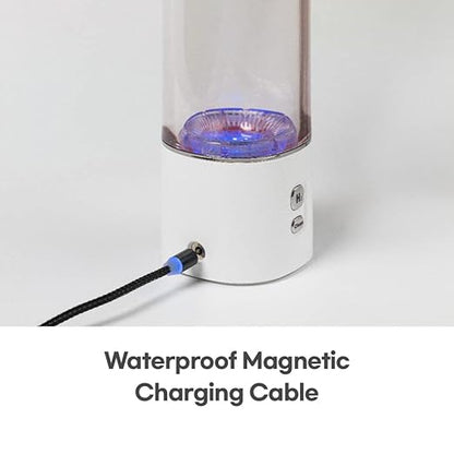 Advanced Portable Hydrogen-Rich Water Bottle, Platinum Titanium Electrode, Rechargeable 1,200mA Lithium-Ion Battery