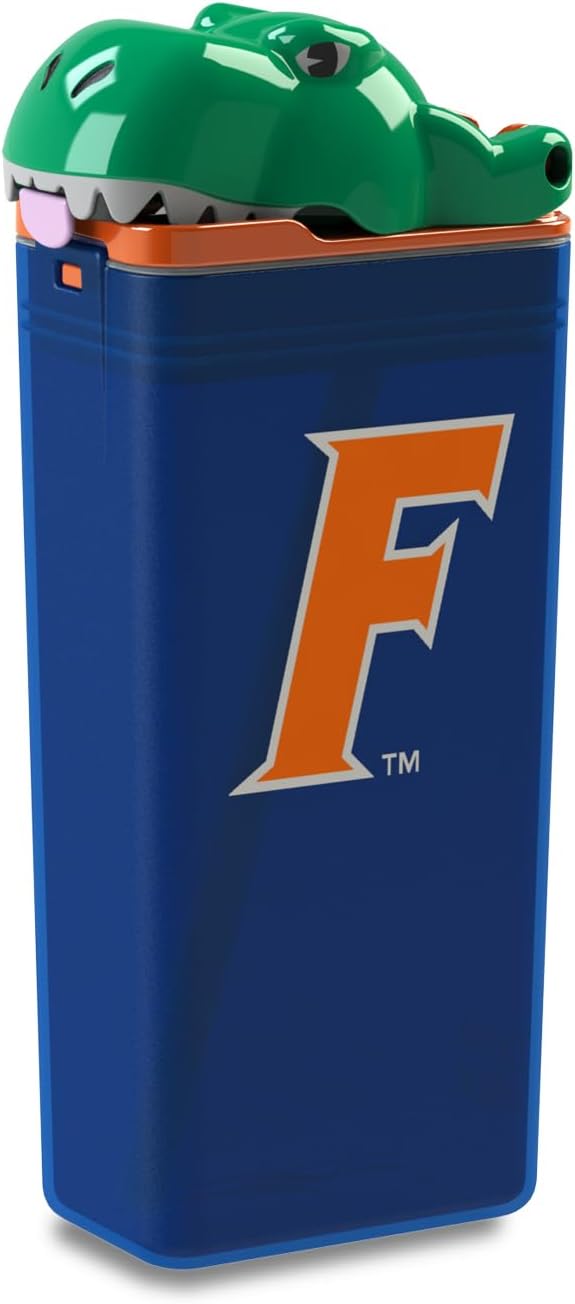 Reusable Water Bottle | Officially Licensed NCAA Sports Bottle | BPA Free | Dishwasher Safe | Albert Gator | 12 oz Drink in the Box - University of Florida